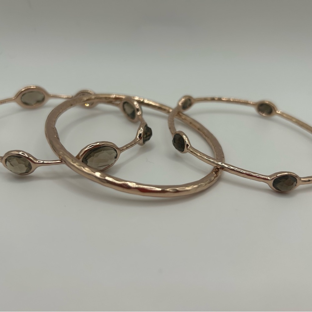 Ippolita Rose Gold Bangle Trio - Picture 2 of 9